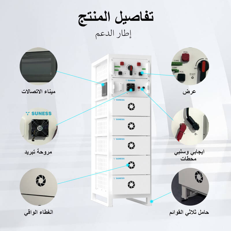 iRack-HVM 215KWH درجة A  | 768 فولت 280 أمبير | بطارية ليثيوم