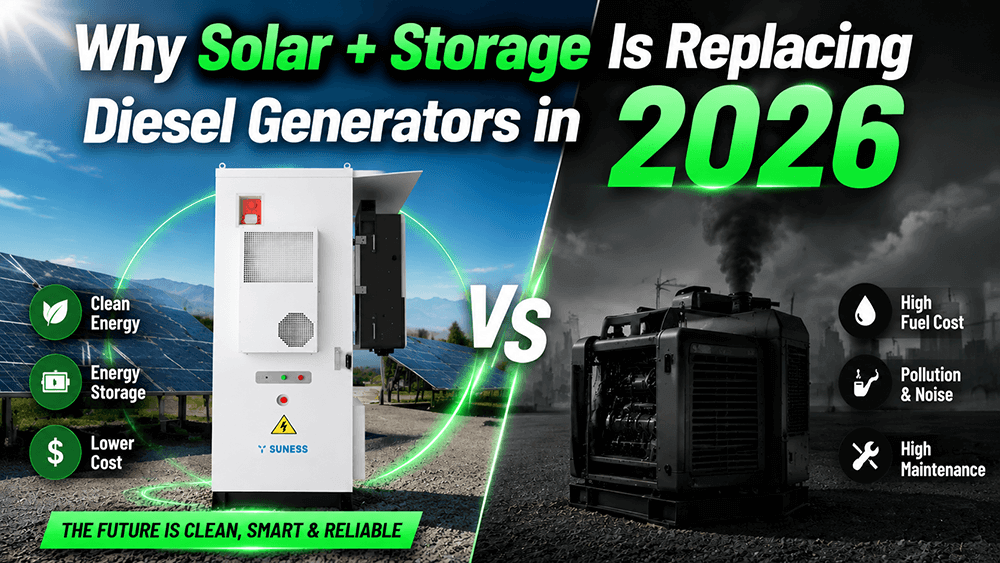 لماذا تحل شركة Solar + Storage محل مولدات الديزل في عام 2026