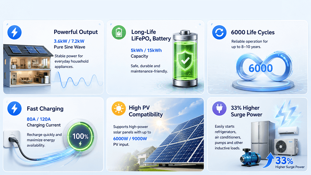 SUN3.6U-5-US 3.6kW | 5kWh | 120Vac ±5%
